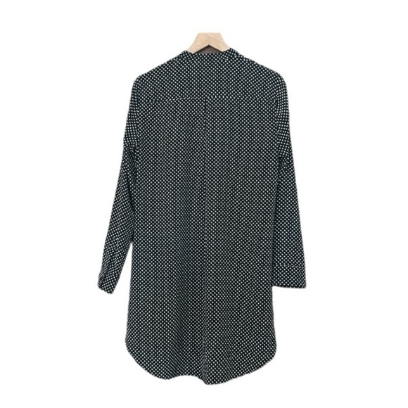 Saks Fifth Avenue Silk Polka Dot High Low Tunic Top Size 6 - Picture 4 of 11